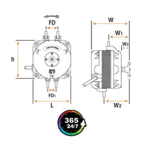 Cargar imagen en el visor de la galería, MOTOR VENTILADOR 25W 1300 230V
